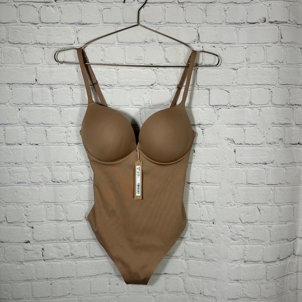 NEW‎ SKIMS Ultimate Thong Bodysuit Sienna Brown SL-THG-8044W Womens Size Small
